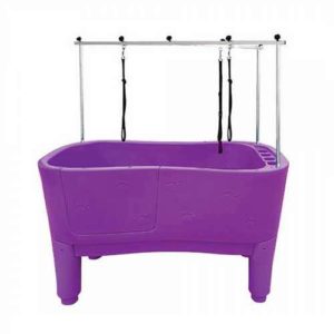 Vasca lavaggio cani fissa su piedi Fucsia