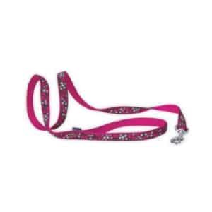 Guinzaglio Marrone e Rosa Bobby Flower